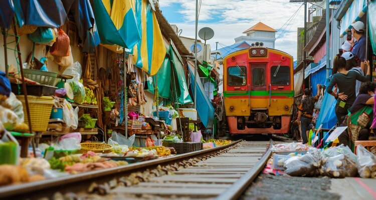 Eisenbahnmarkt von Maeklong