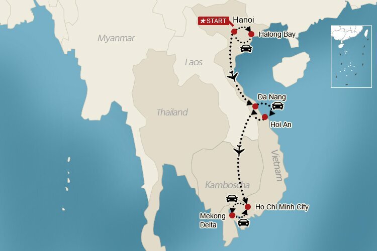Reiseroute #1: Klassische 10-tägige Vietnam-Rundreise