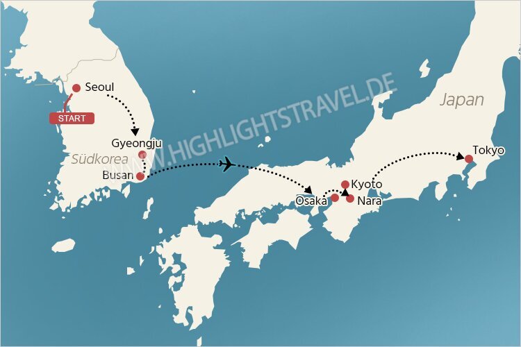 Japan und Südkorea Rundreise